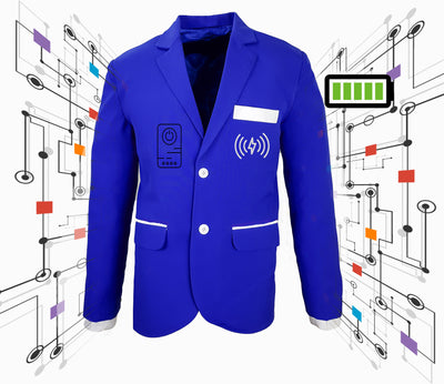 Bond SmartSuit | Jacket | Cobalt Blue & White Satin