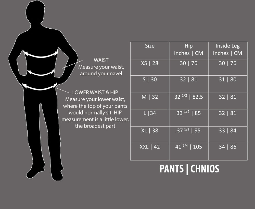 Pants Size Chart