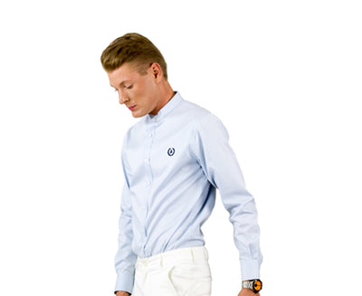 Collarless Business Shirt | Sky Blue