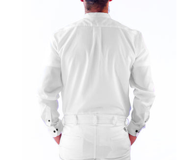 Collarless Business Shirt | Oxford White