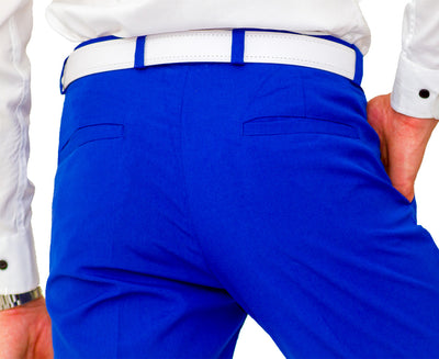 Cobalt Blue Suit Pants | matches Bond Smart Suit